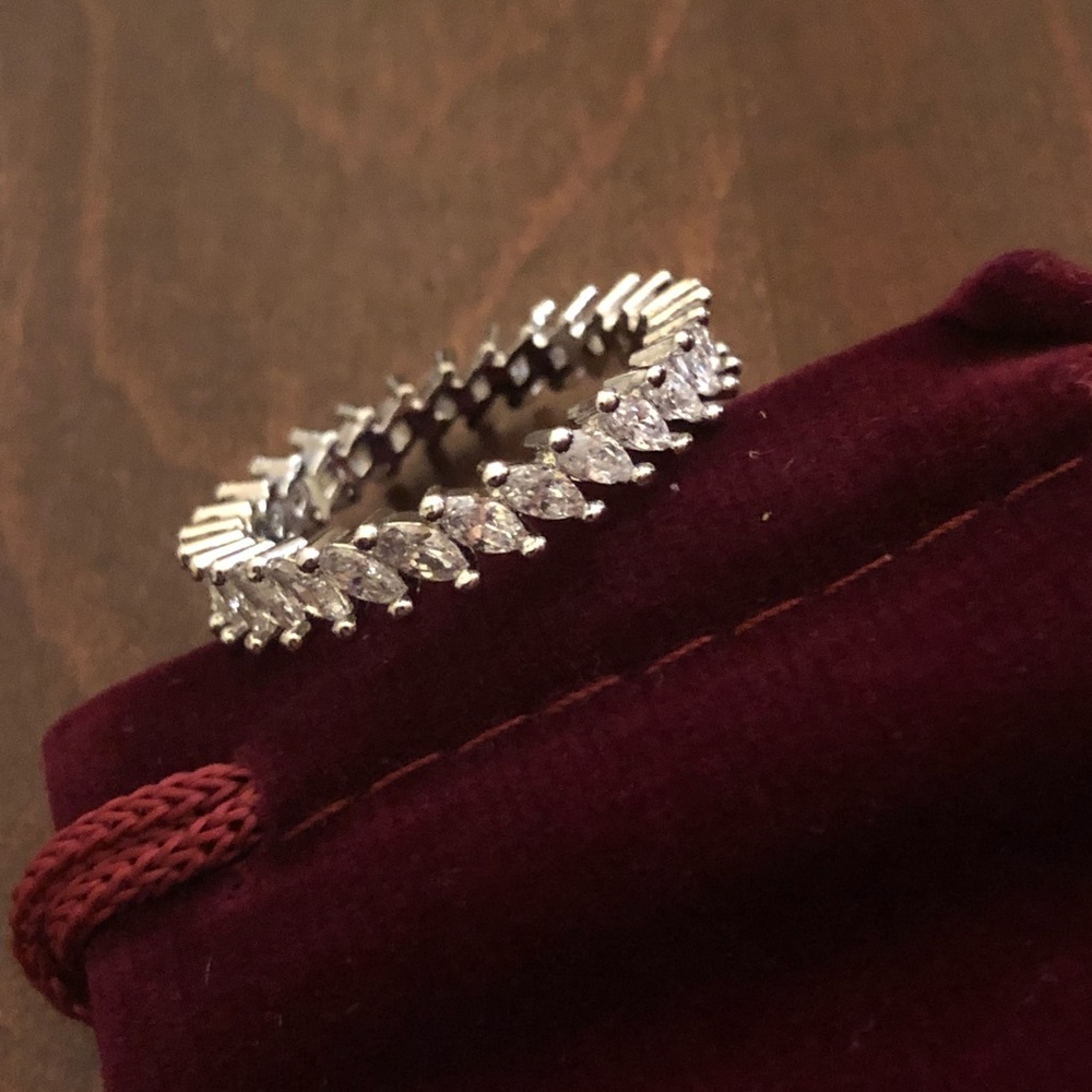 Sterling silver diamond cz ring